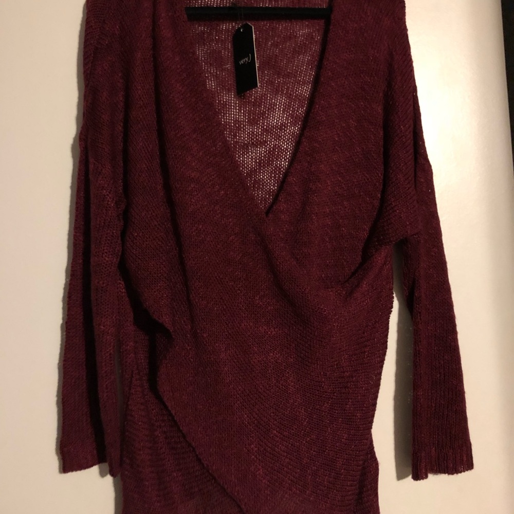 Maroon sweater! Adorable!